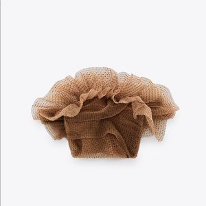 Tulle Crop Top Pale Pink